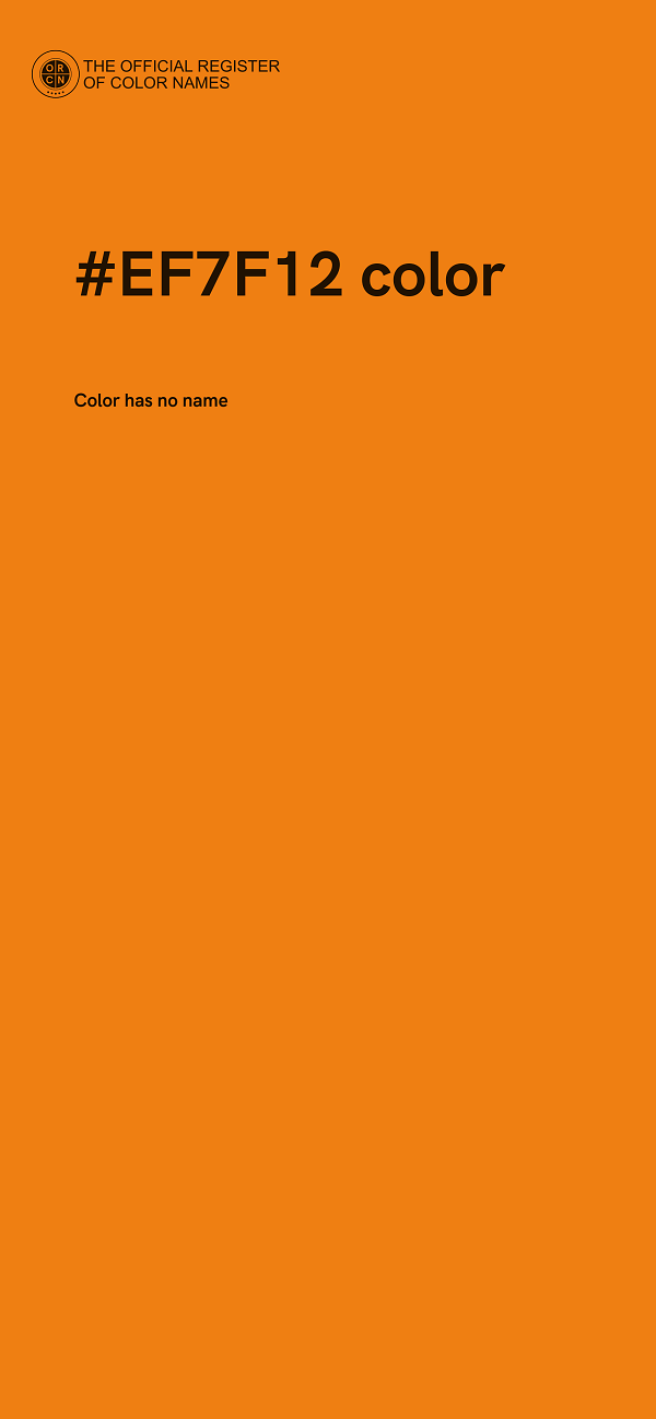#EF7F12 color image
