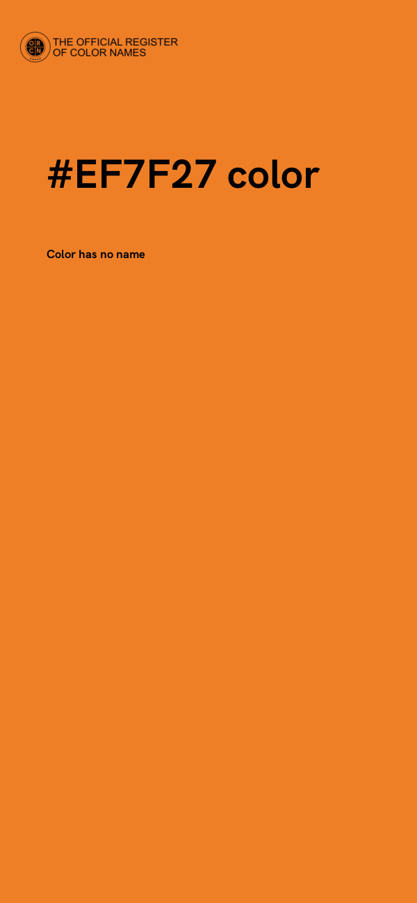 #EF7F27 color image