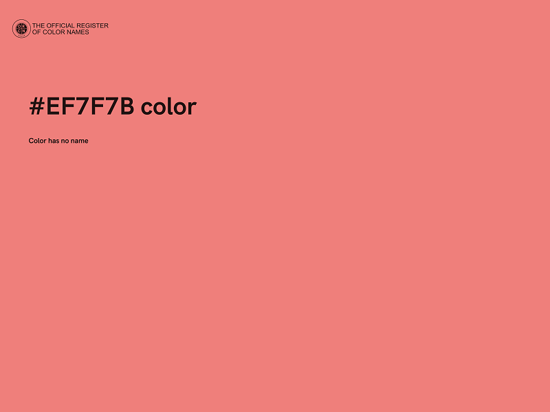#EF7F7B color image