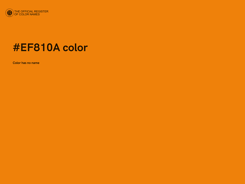 #EF810A color image