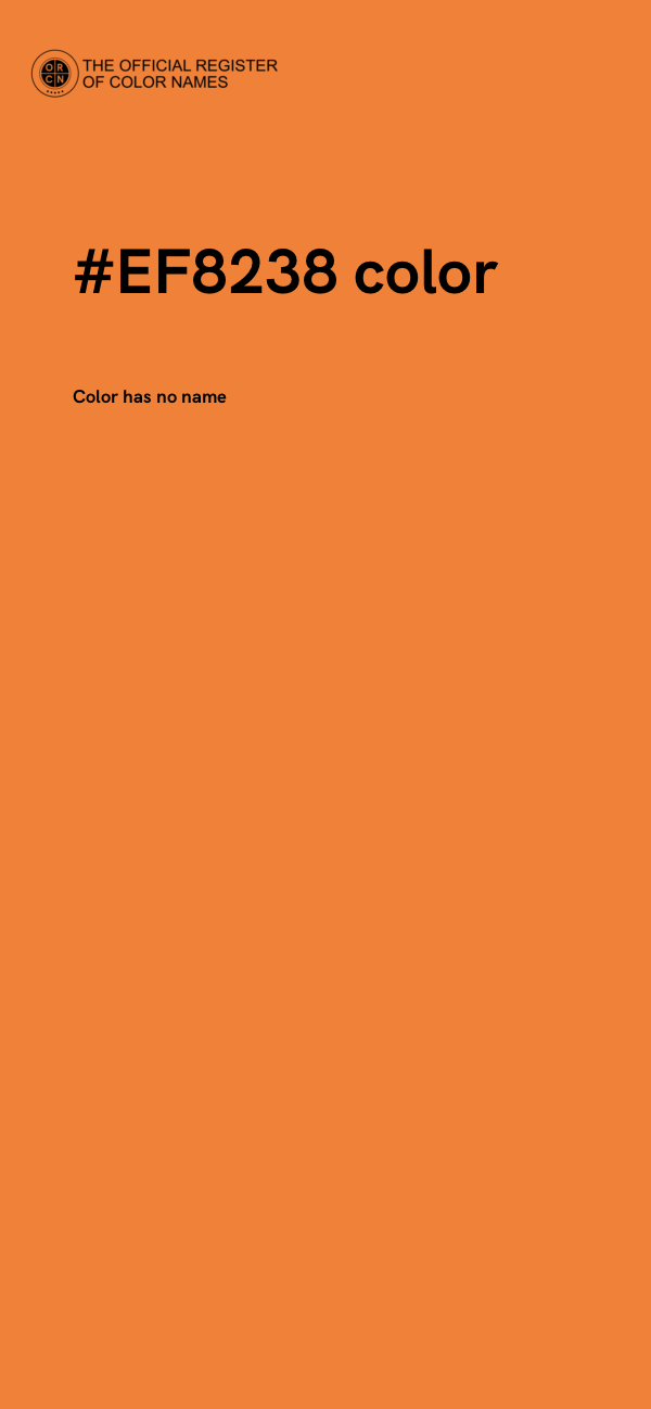 #EF8238 color image