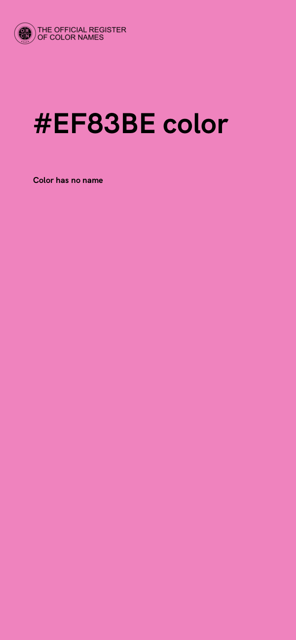 #EF83BE color image