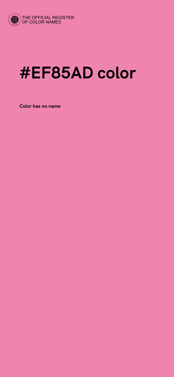 #EF85AD color image