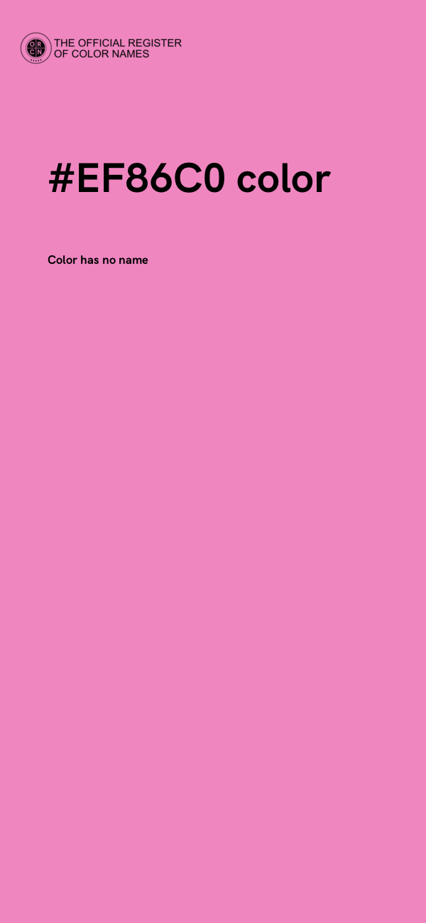 #EF86C0 color image
