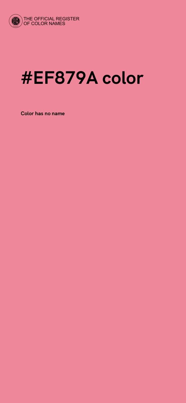 #EF879A color image
