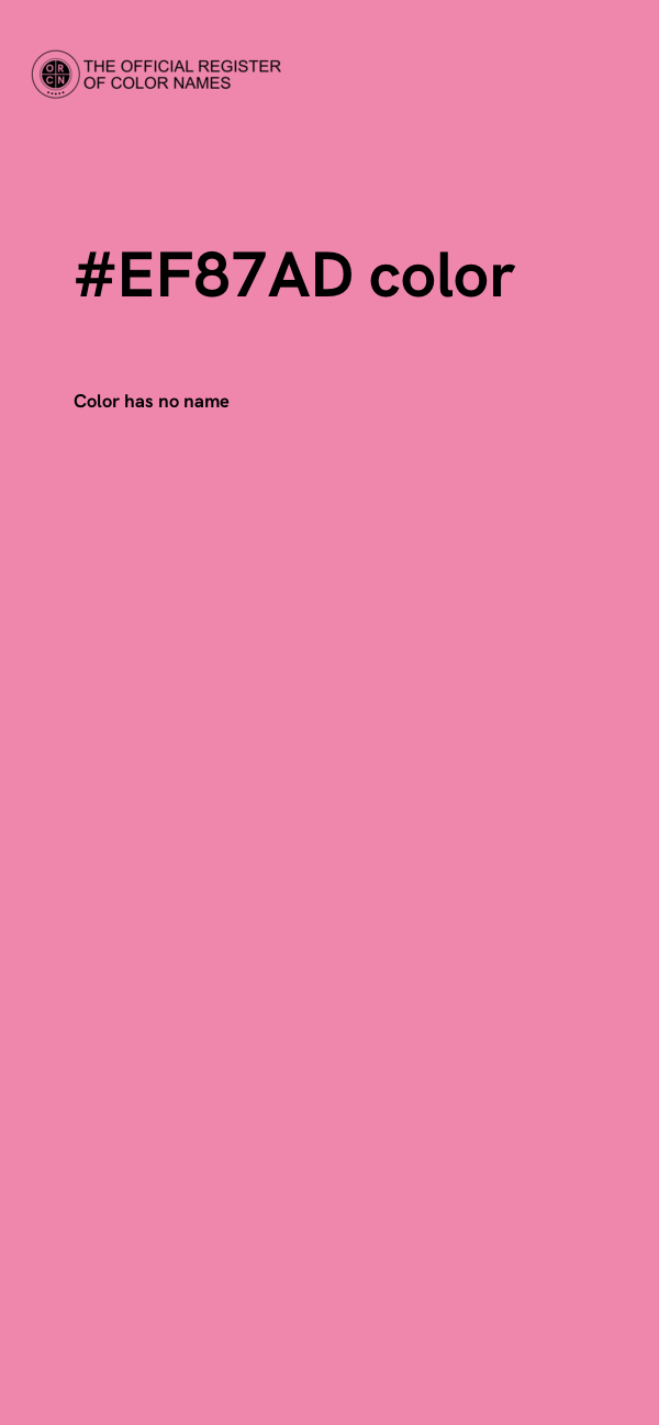 #EF87AD color image