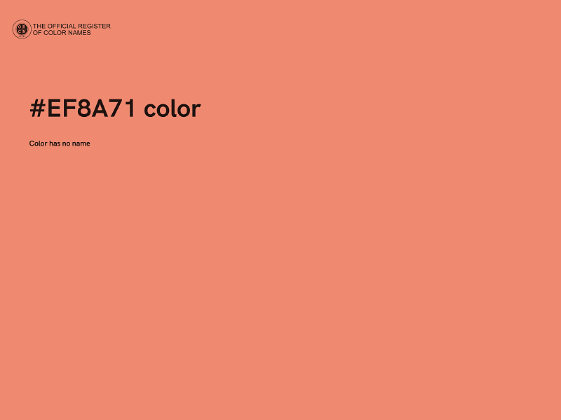 #EF8A71 color image