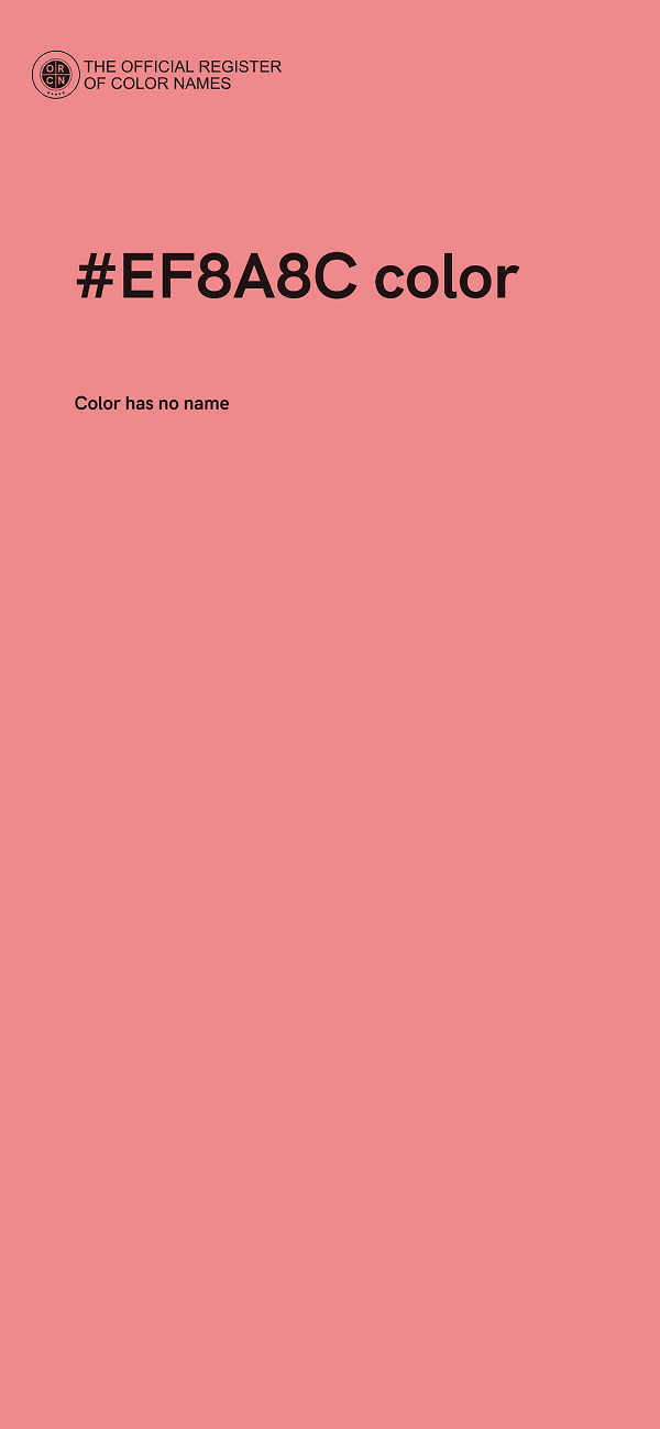 #EF8A8C color image
