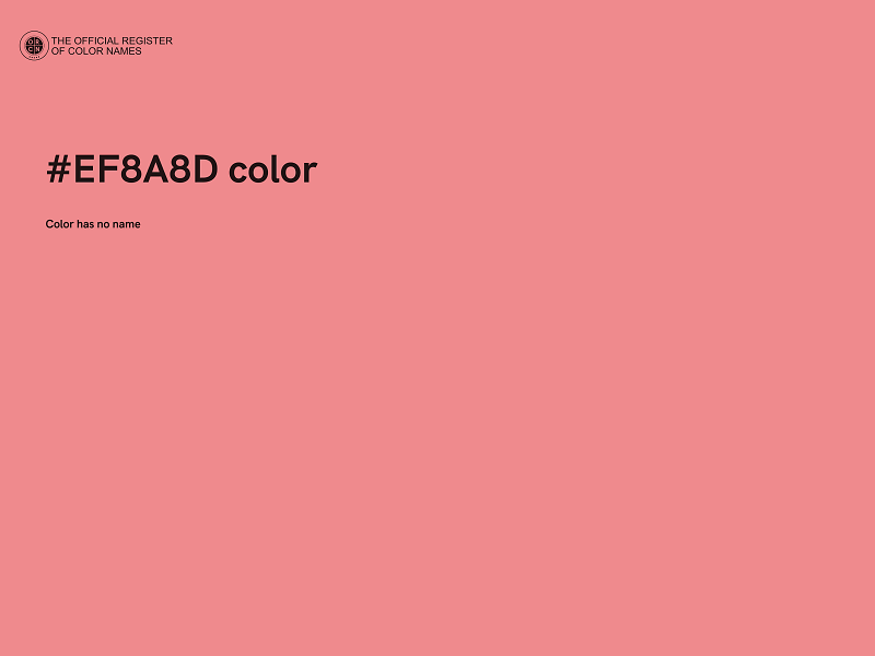 #EF8A8D color image