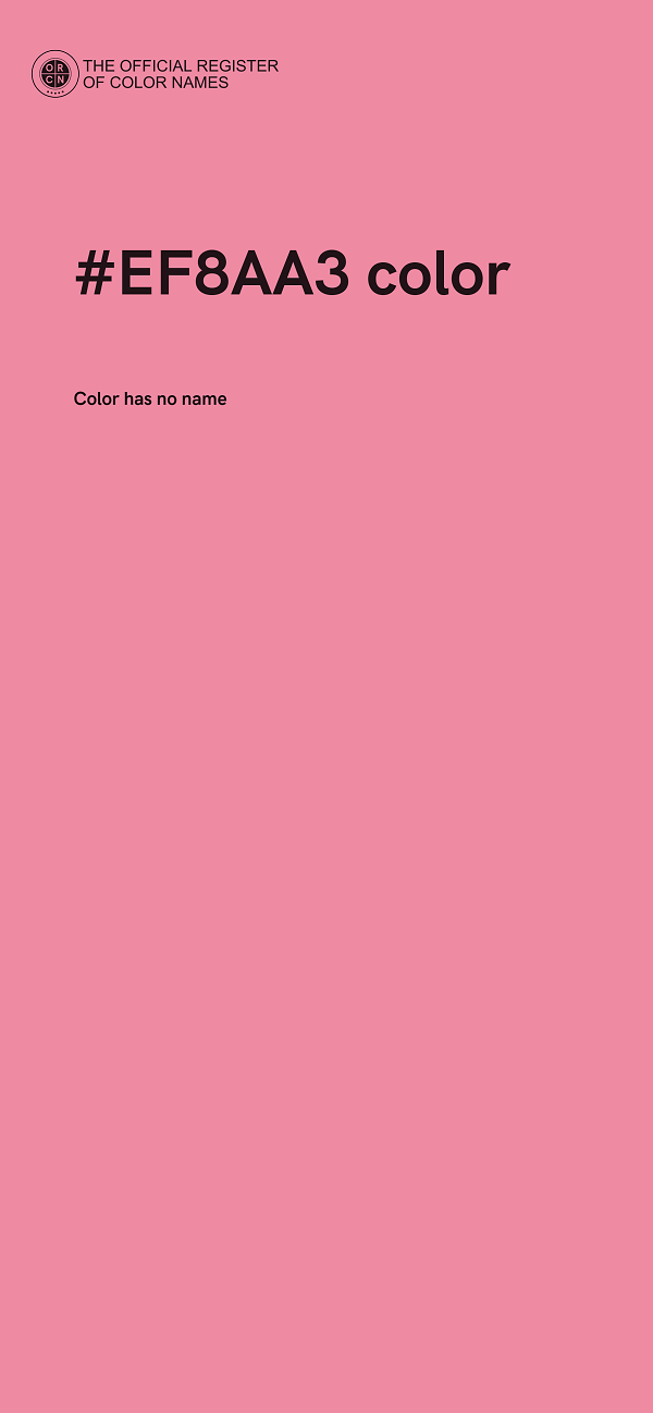 #EF8AA3 color image