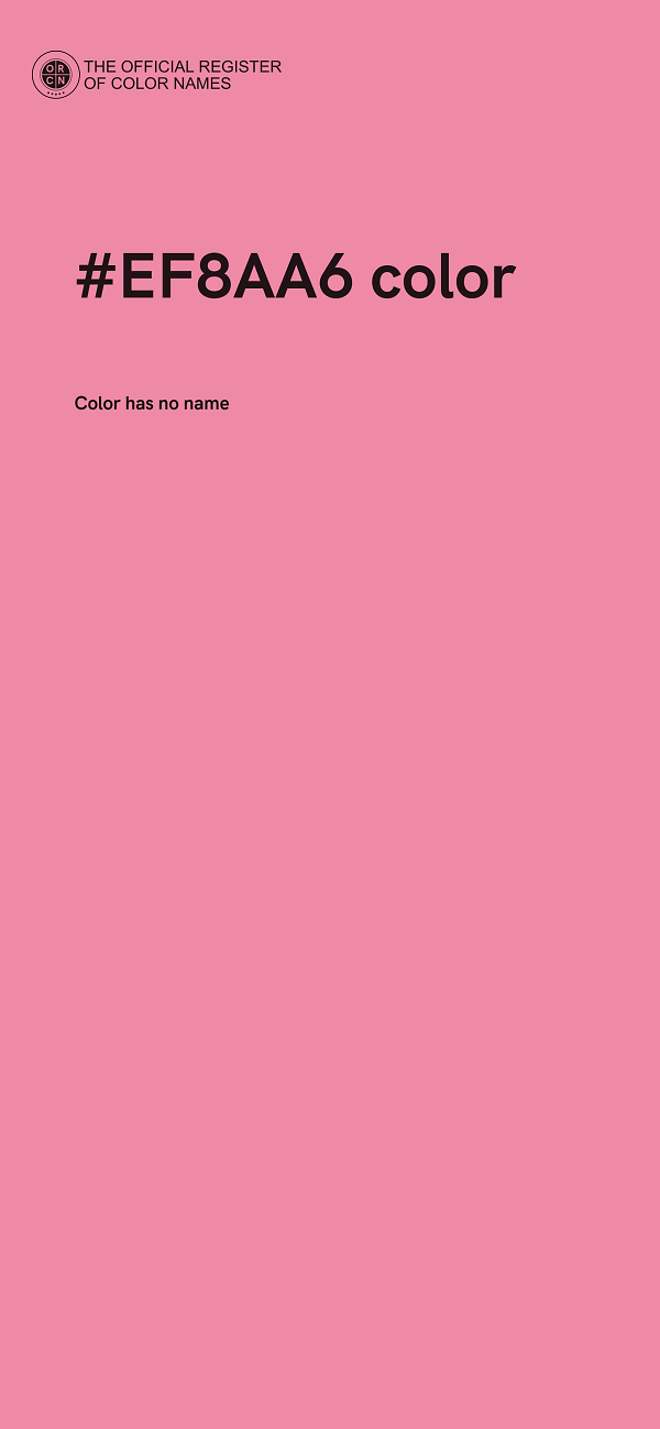 #EF8AA6 color image