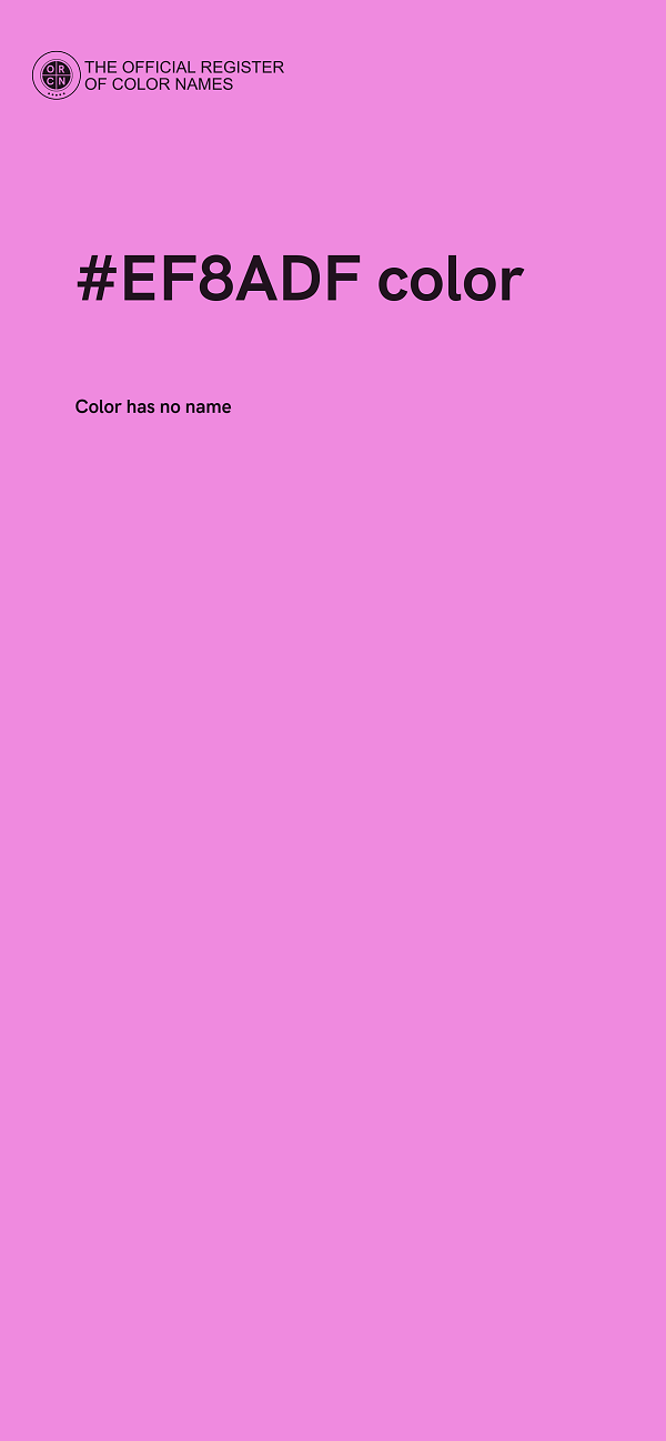#EF8ADF color image
