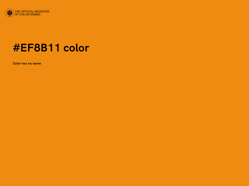 #EF8B11 color image