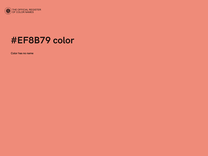 #EF8B79 color image