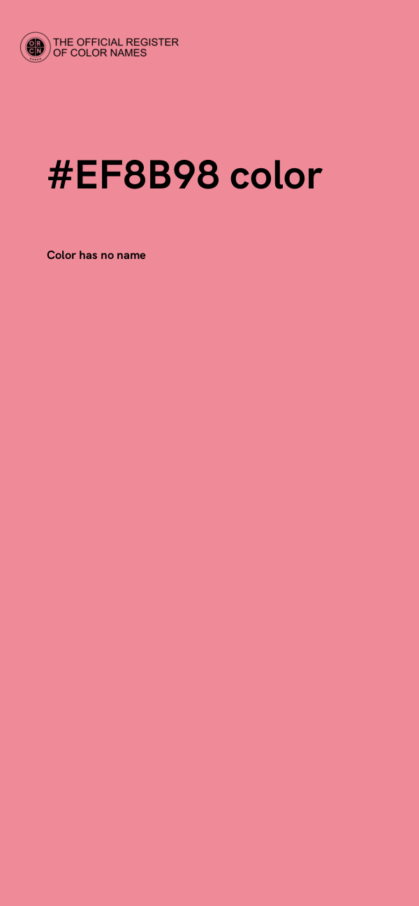 #EF8B98 color image
