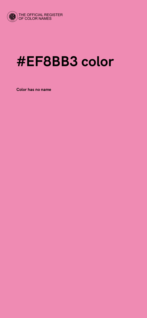 #EF8BB3 color image