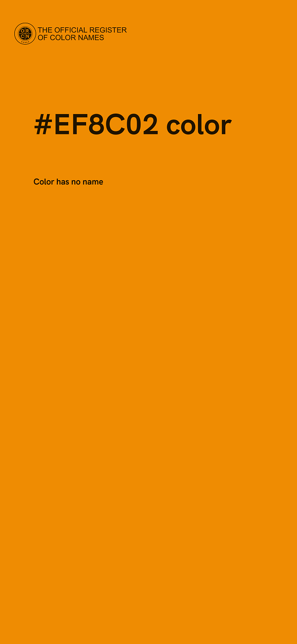 #EF8C02 color image