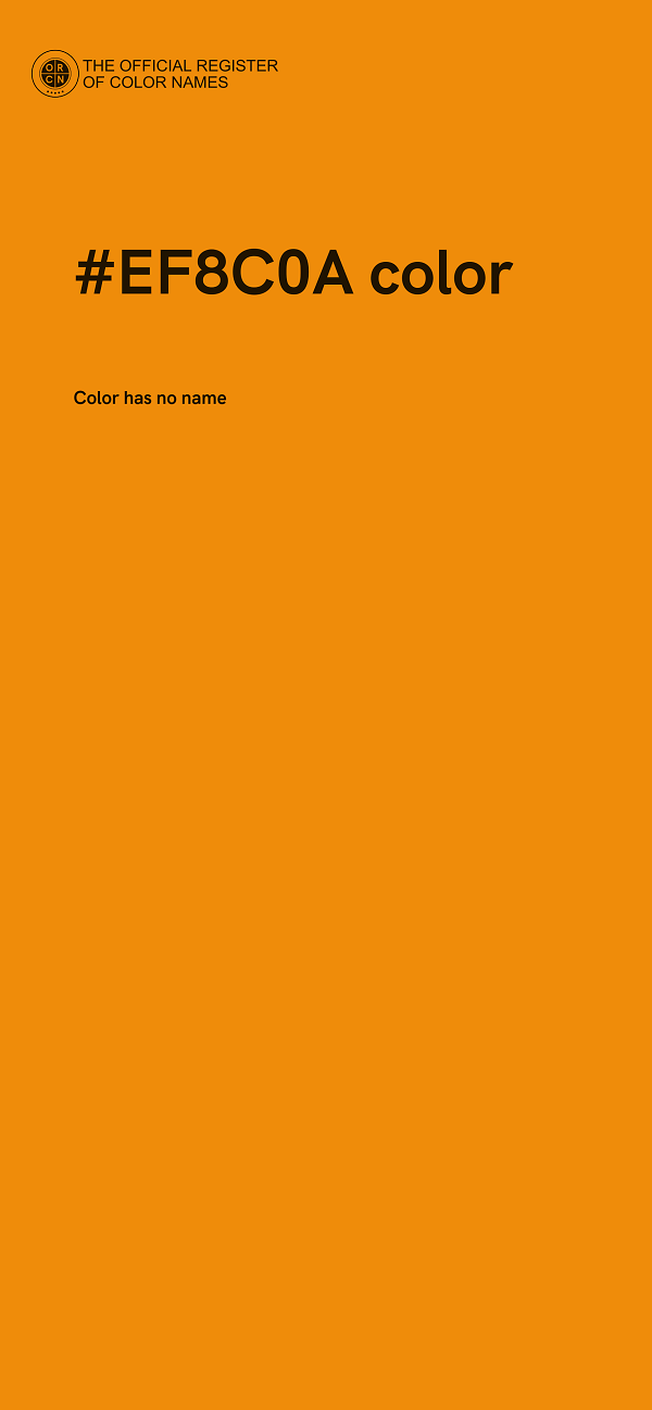 #EF8C0A color image