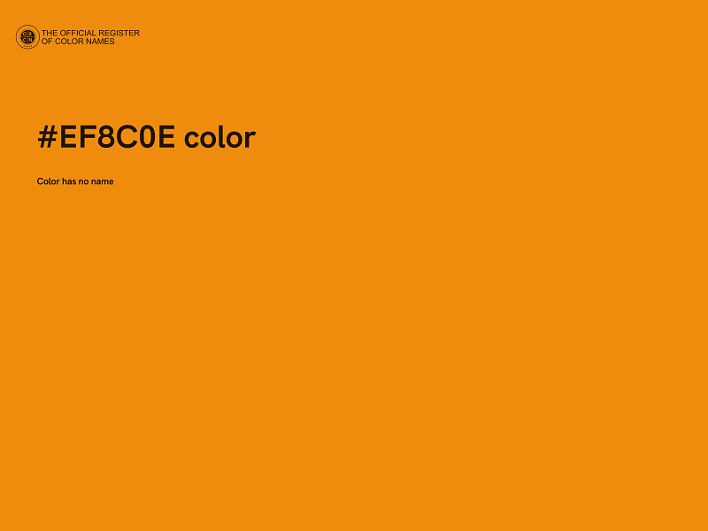 #EF8C0E color image