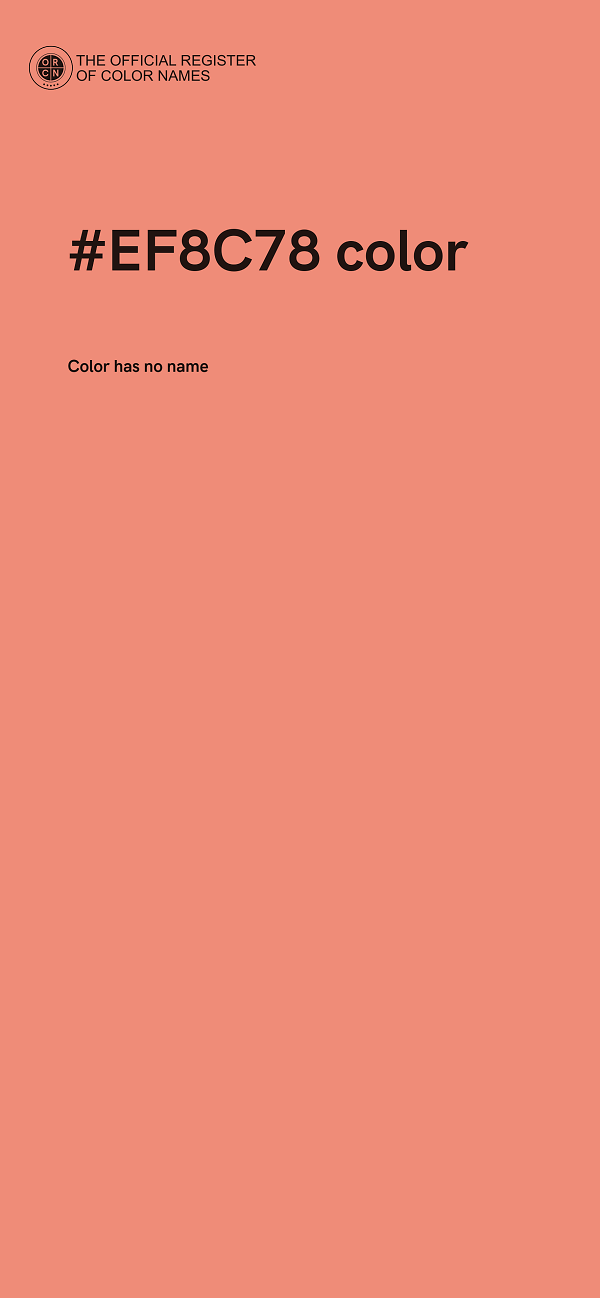 #EF8C78 color image