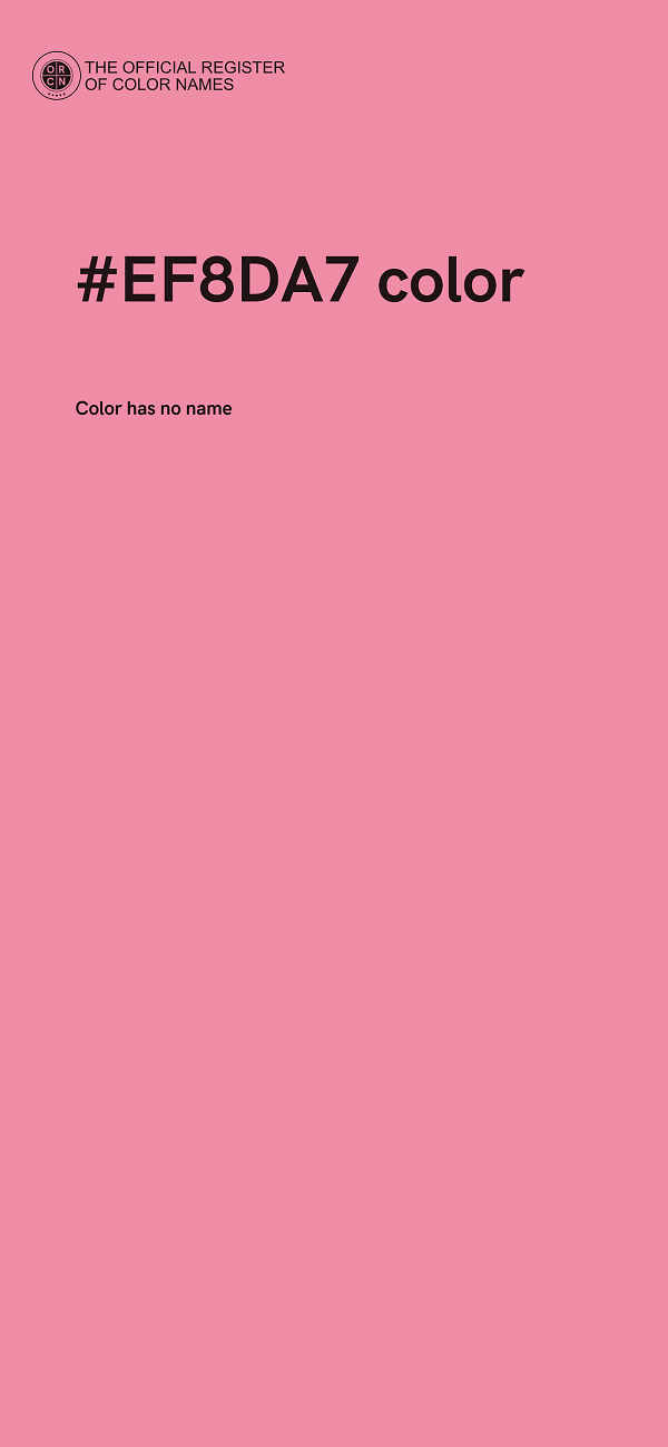 #EF8DA7 color image