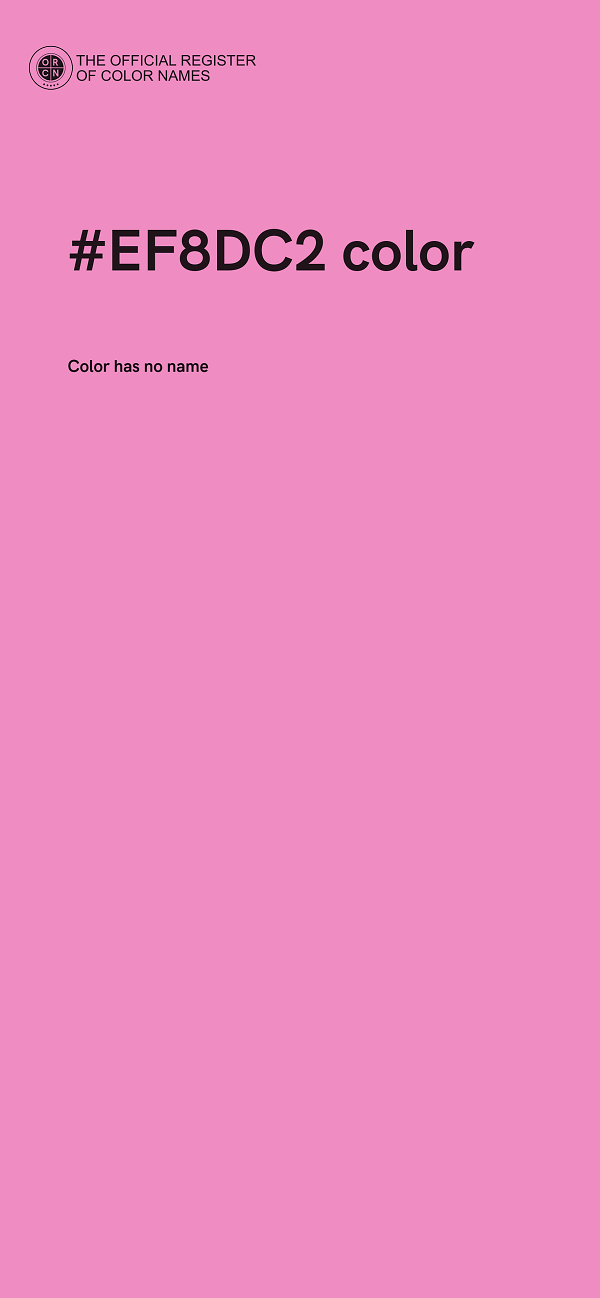 #EF8DC2 color image