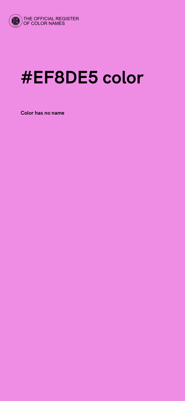 #EF8DE5 color image