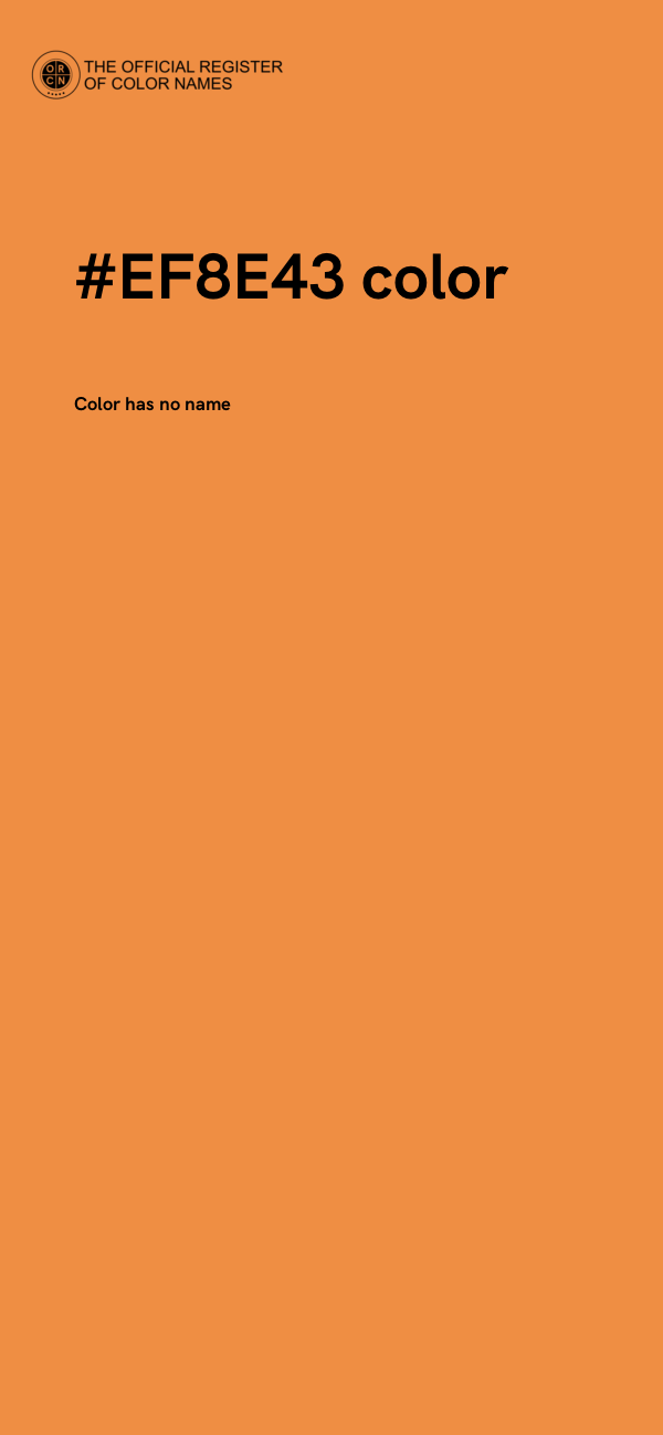 #EF8E43 color image