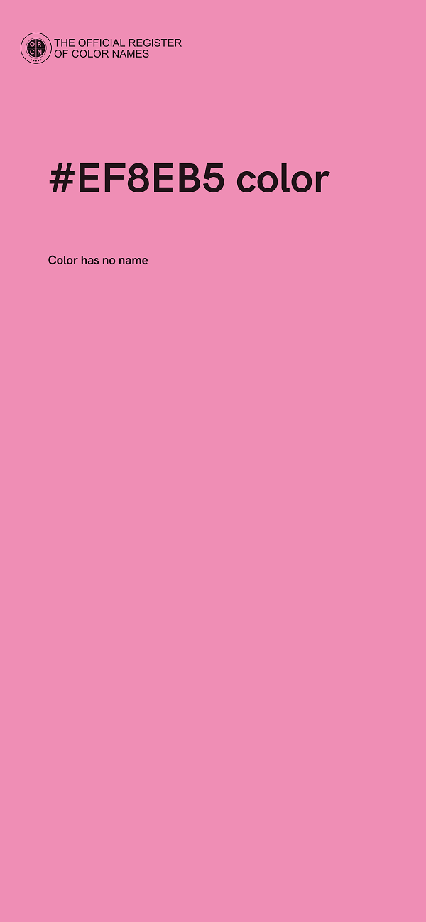 #EF8EB5 color image