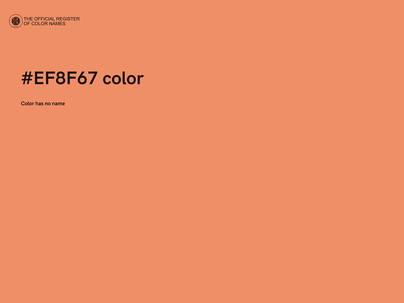 #EF8F67 color image