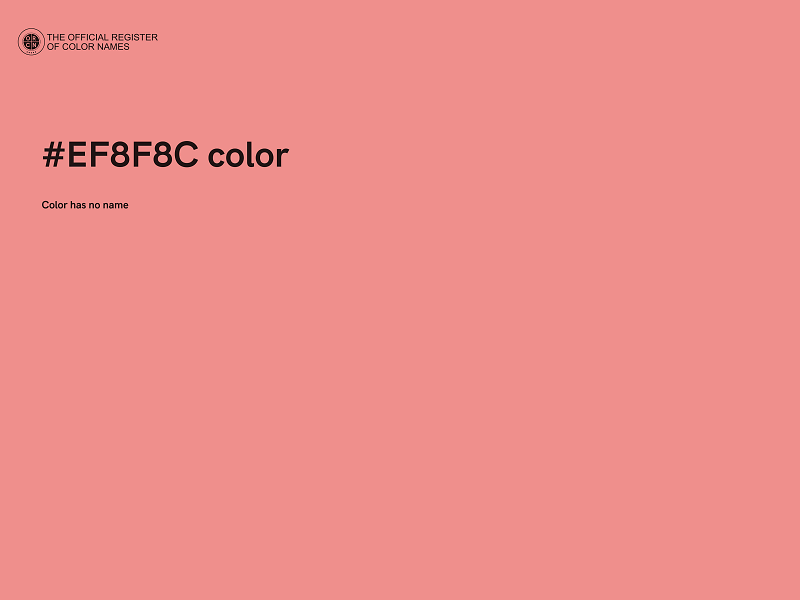 #EF8F8C color image