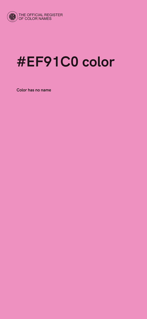 #EF91C0 color image