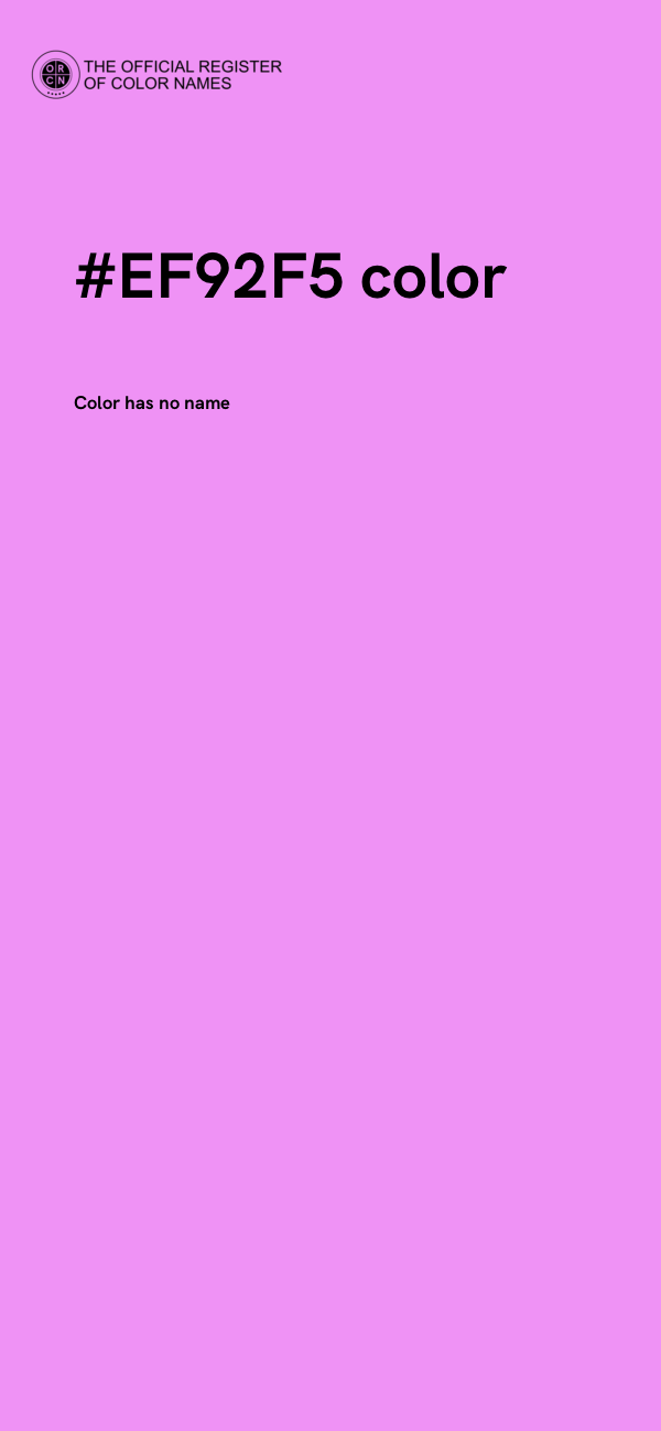 #EF92F5 color image