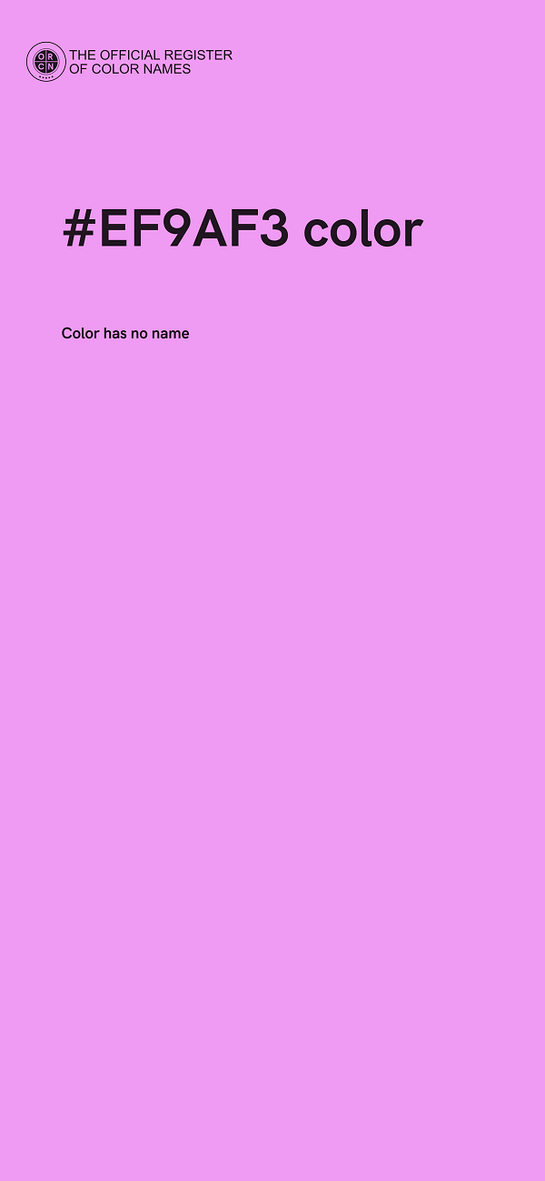 #EF9AF3 color image