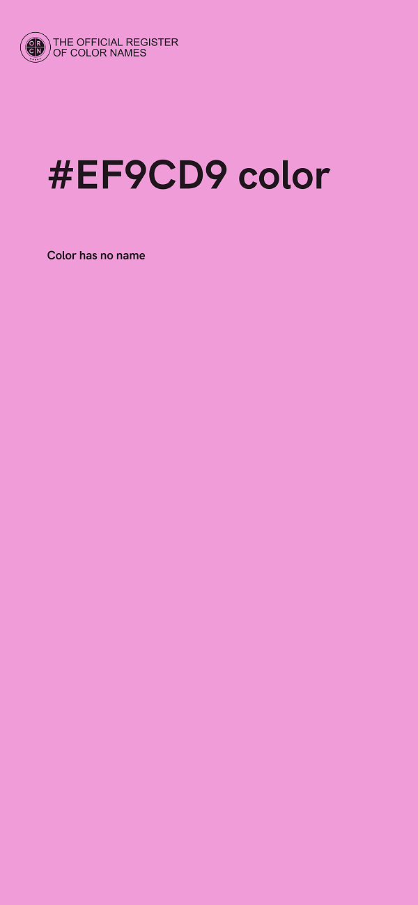 #EF9CD9 color image