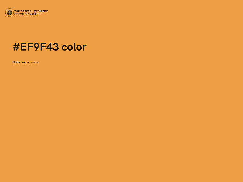 #EF9F43 color image