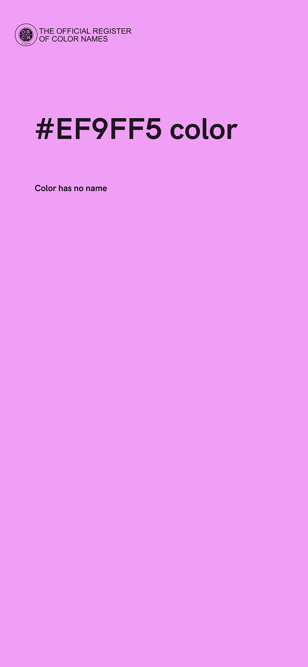 #EF9FF5 color image