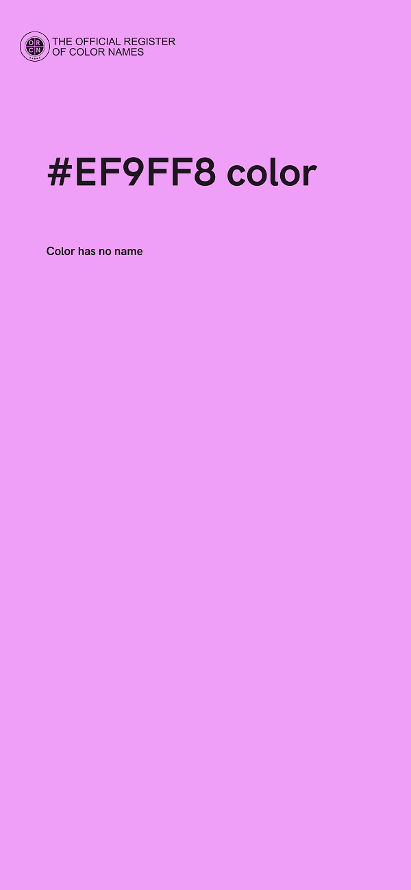 #EF9FF8 color image