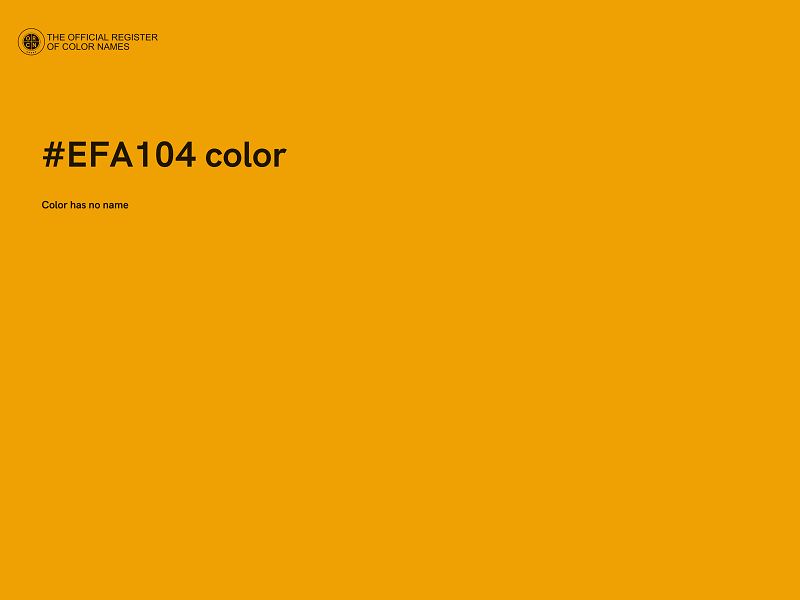 #EFA104 color image