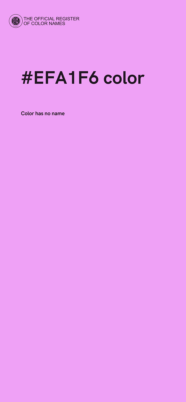 #EFA1F6 color image