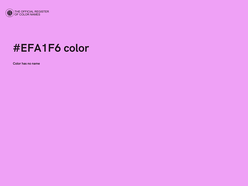 #EFA1F6 color image