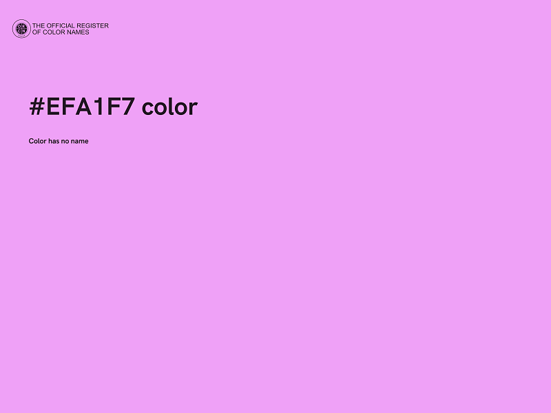 #EFA1F7 color image