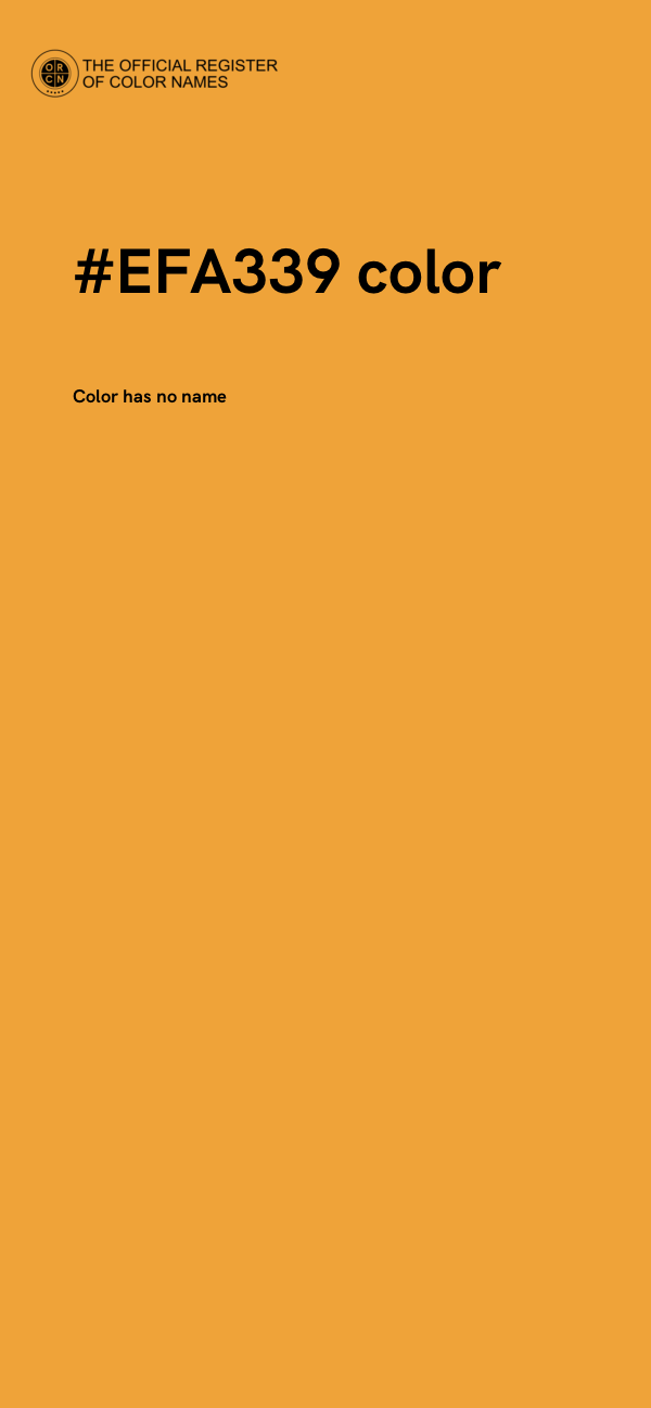 #EFA339 color image