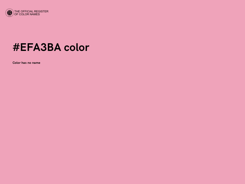 #EFA3BA color image