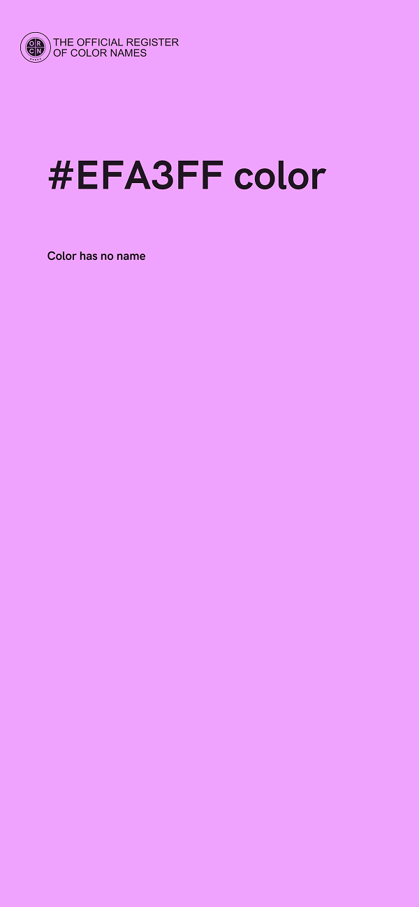 #EFA3FF color image