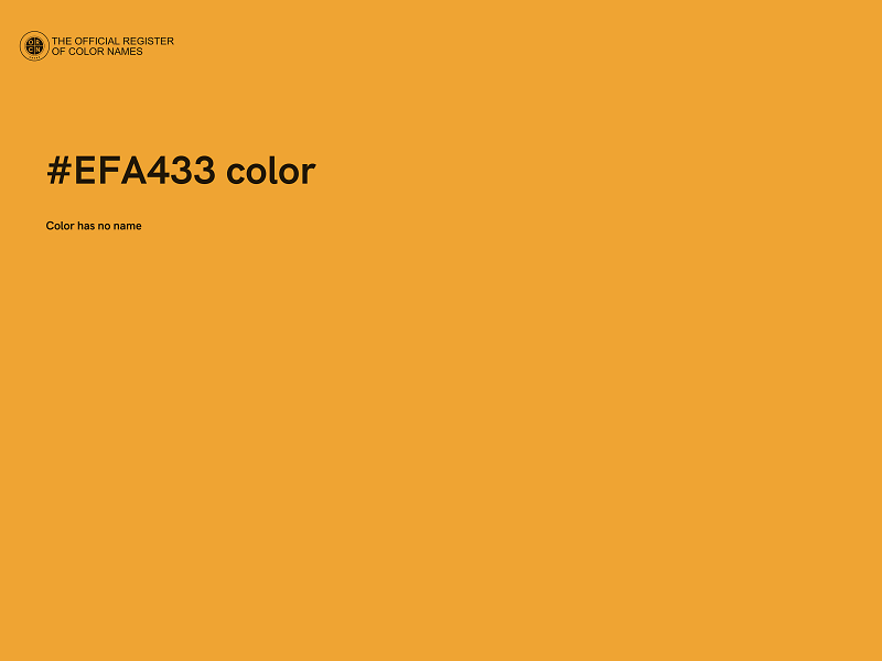 #EFA433 color image