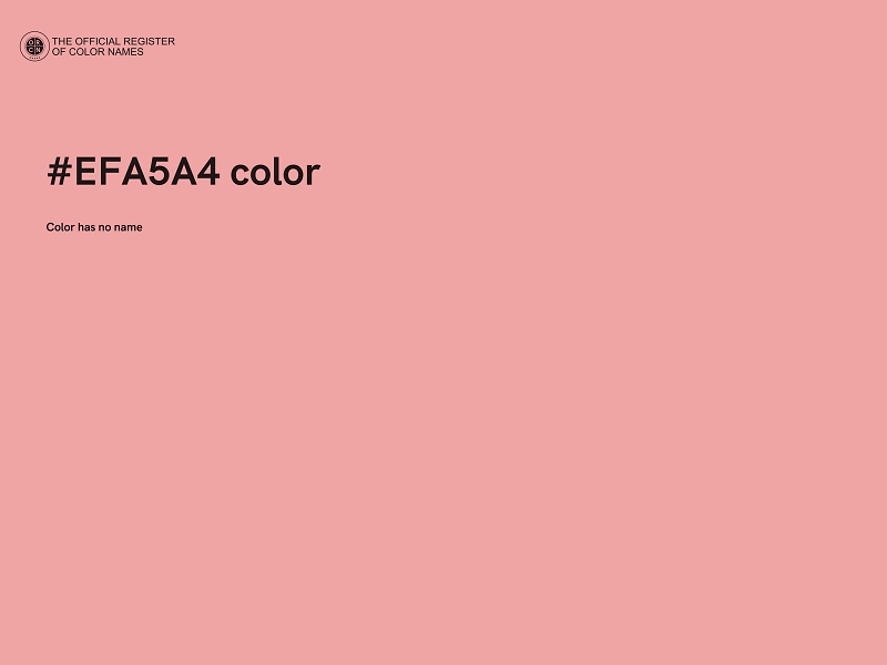 #EFA5A4 color image