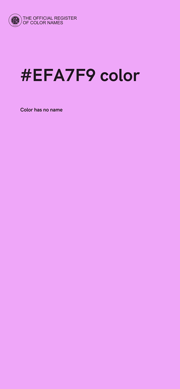 #EFA7F9 color image