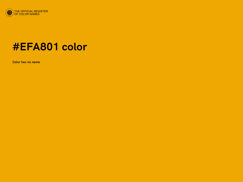 #EFA801 color image
