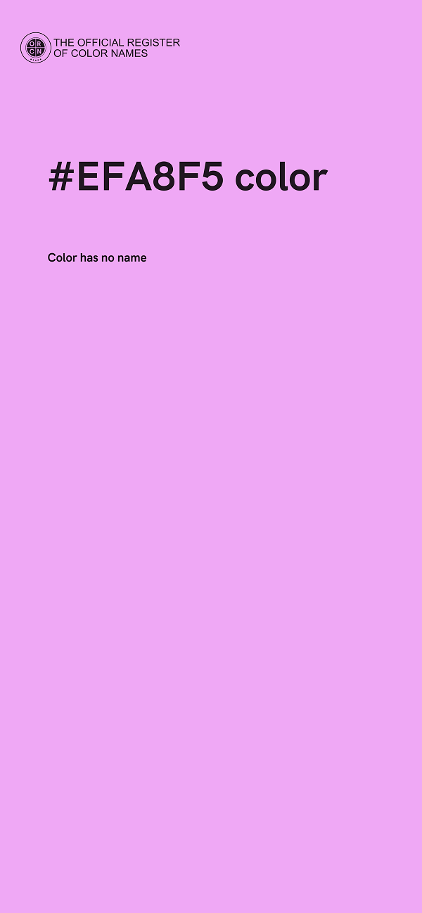 #EFA8F5 color image